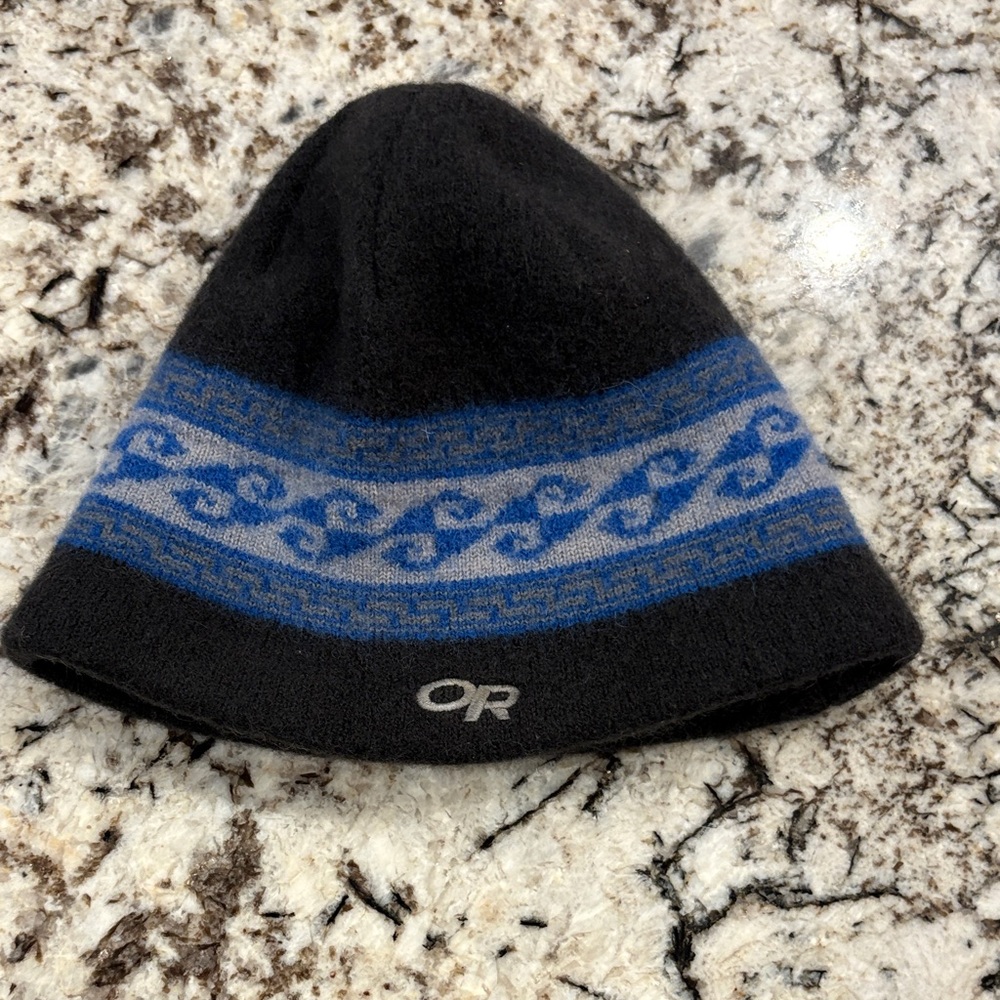 Black and Blue  Outdoor Research Youth Patterned Beanie